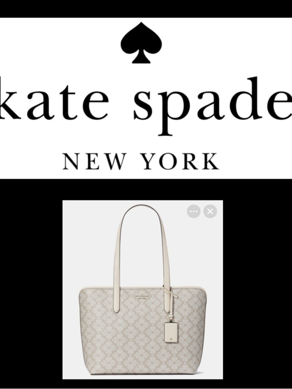 KATE SPADE ♠️ FLOWER LARGE TOTE  BRANDE NEW WITH TAG 🏷️